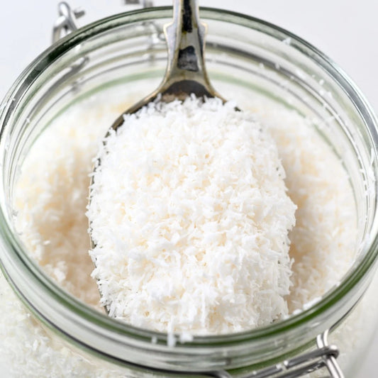 with shredded coconut