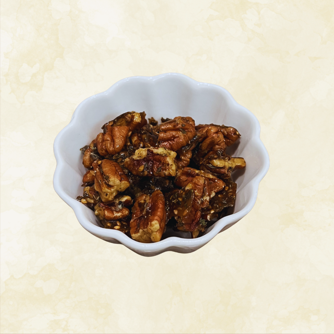 Caramelised Zaatar Pecans